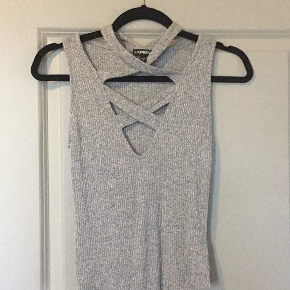 worn once Express grey bodysuit